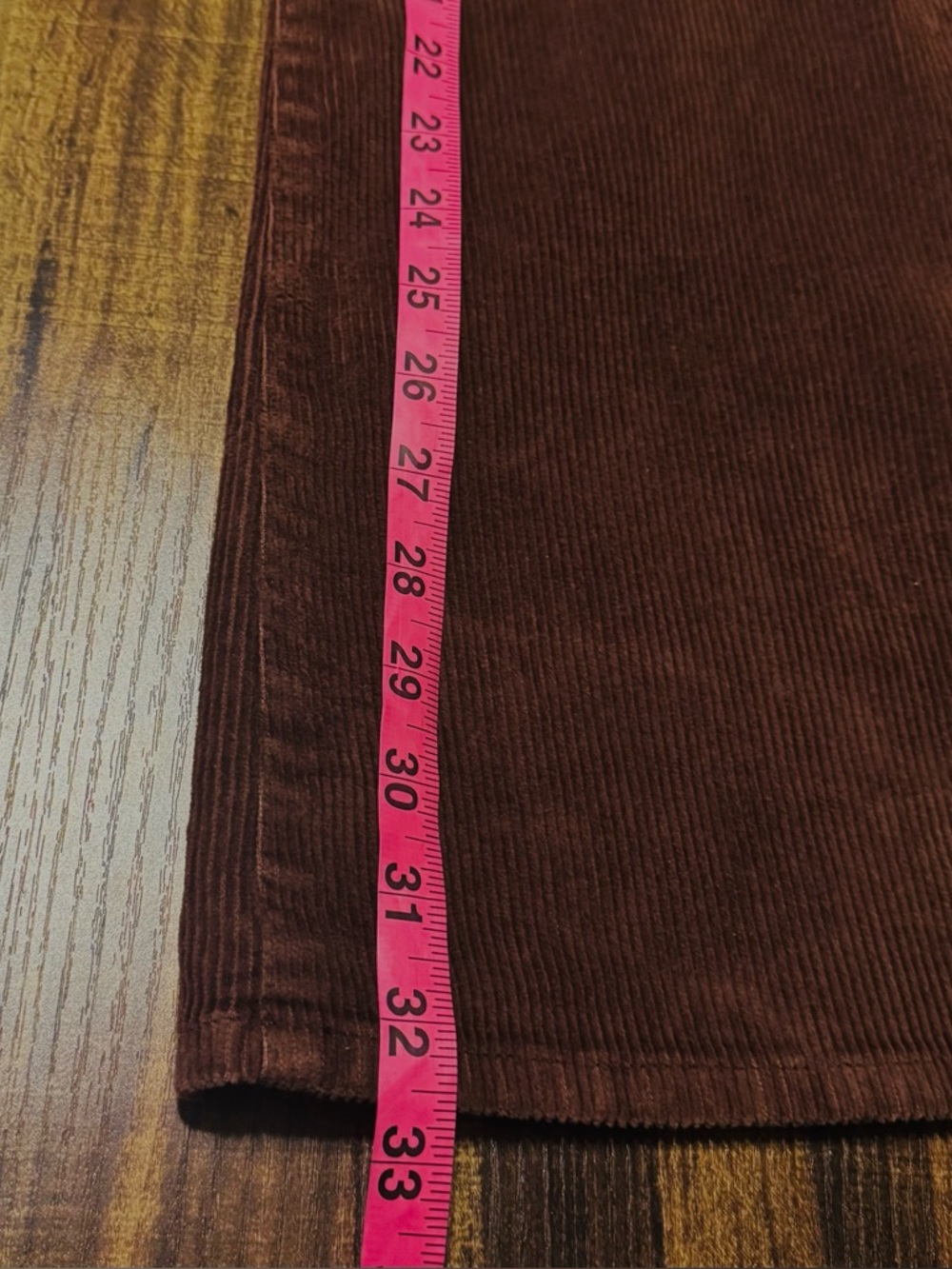 Vintage J. Crew Brown Corduroy Women’s High-Rise Flared Pants, Sz 29. NWOT - Picture 13 of 14